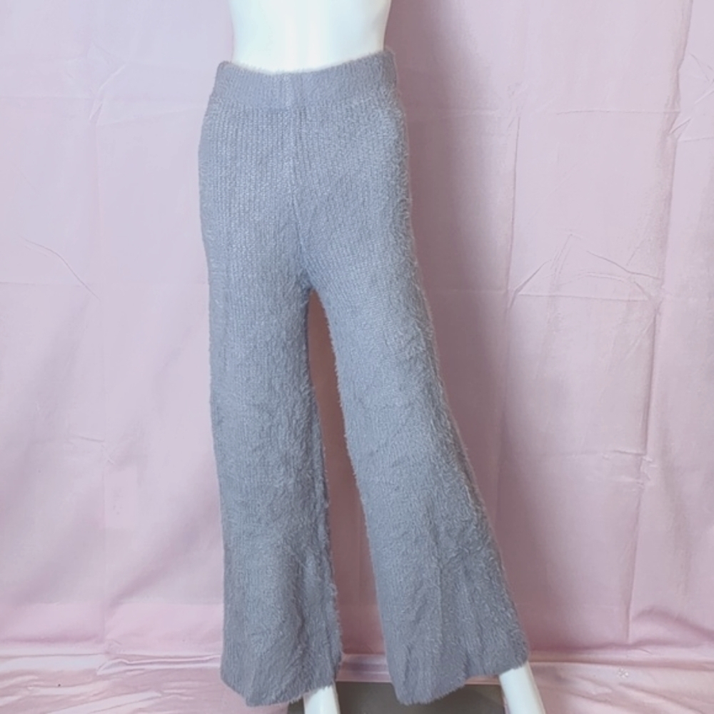 Nasty Gal Chenille Knit Fluffy Lilac Purple Pull On Lounge Pants size Medium